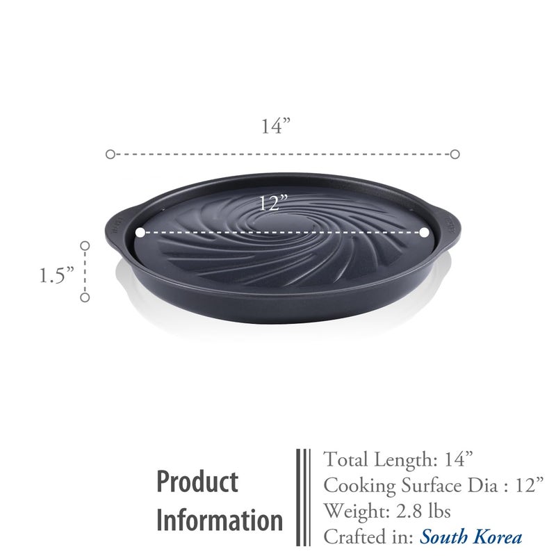 TECHEF - TRUE GRILL PAN - Stovetop Nonstick Indoor/Outdoor Smokeless BBQ Grill Set, including a Grill Plate and Alumium Drip Tray (Dome) - Image 4